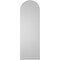Ekena Millwork Round Top Surface Mount PVC Gable Vent: Non-Functional, w/ 3-1/2"W x 1"P Standard Frame, 14"W x 42"H GVPRT14X4201SN - alternate 2